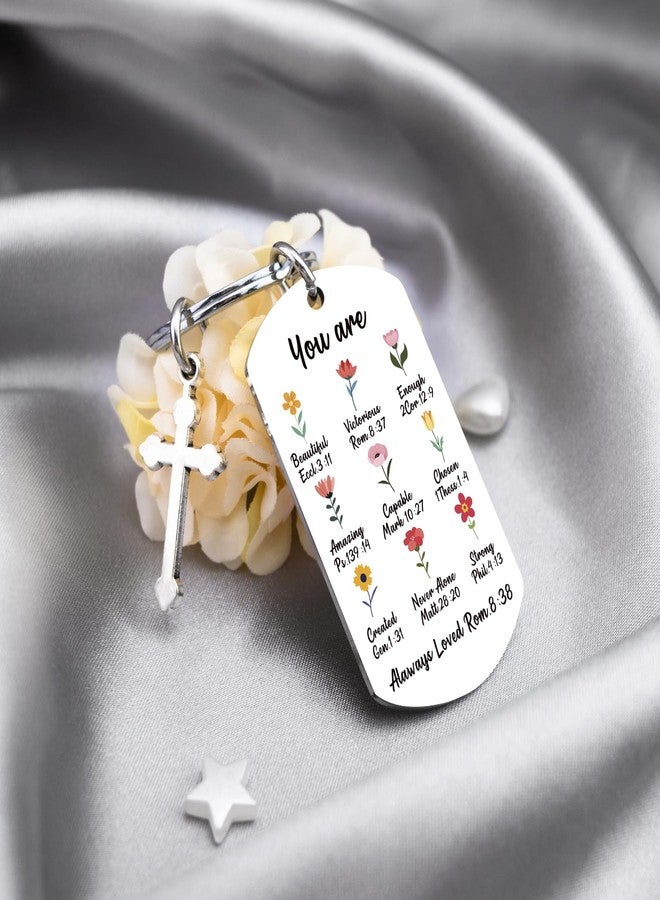 MOEXUKO Christian Keychain Christmas Stocking Stuffers for Teen Girls Religious Gifts for Women Spiritual Gifts for Women Inspirational Baptism Gift for Friends Daughter Sister Birthday Stocking Stuffers - Image 5